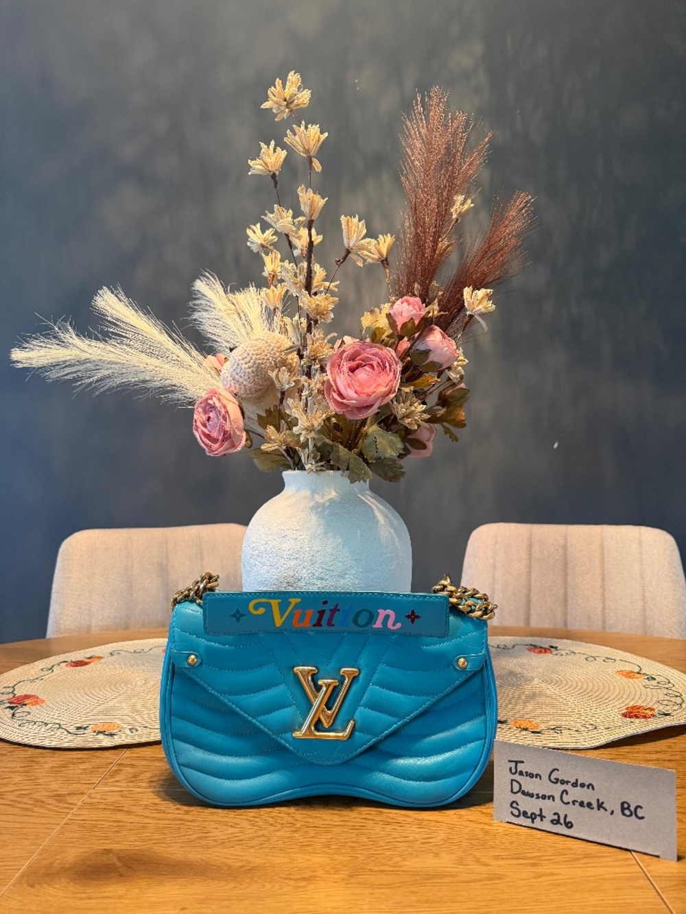 Louis Vuitton Blue New Wave-Style Chain Bag